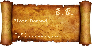 Blatt Botond névjegykártya