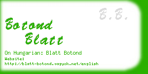 botond blatt business card